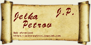 Jelka Petrov vizit kartica